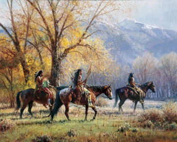 アメリカインディアン Painting - 西部アメリカン・インディアン 27